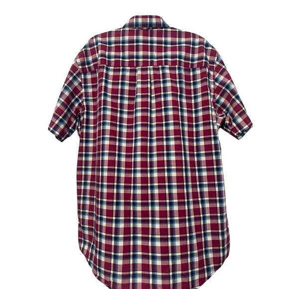 Van Heusen Mens Classic Fit Plaid Button-Down Shirt Size L - Picture 2 of 5